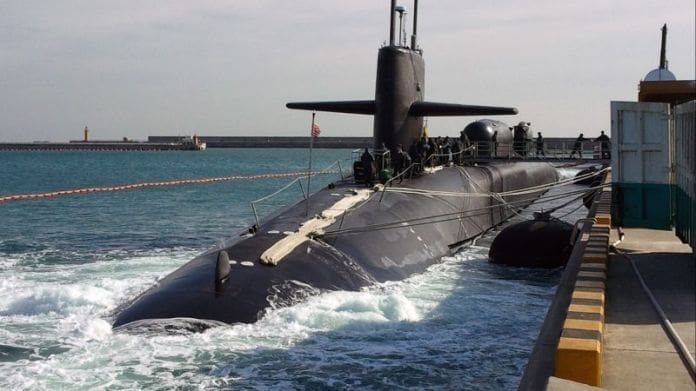 USS Michigan submarine arrives in South Korea (2017)